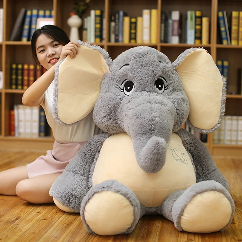 Large Plush Flappy Ear Elephant Stuffed Toy 38-98cm