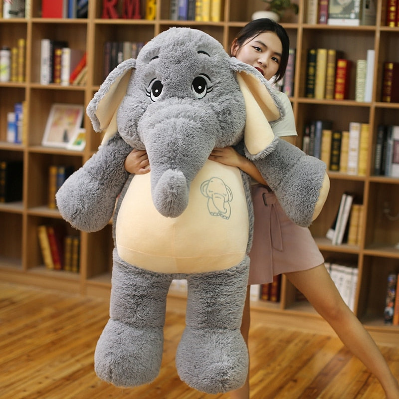 Large Plush Flappy Ear Elephant Stuffed Toy 38-98cm