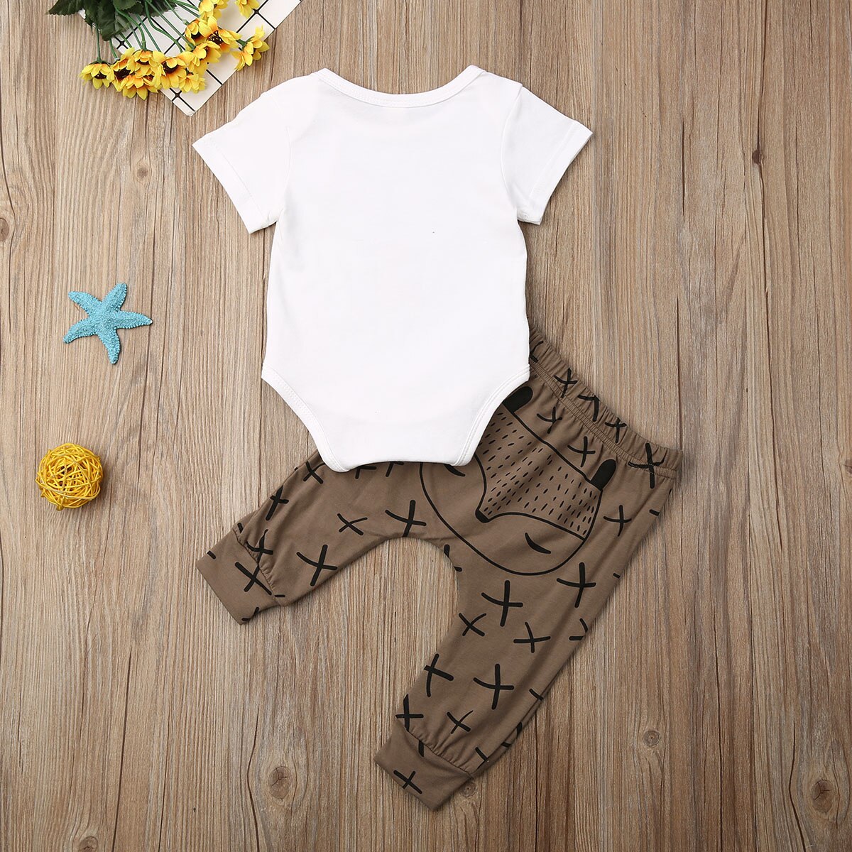 Baby Girls / Boys “Wild One” Bodysuit & Trousers Set (Age 3M-18M)