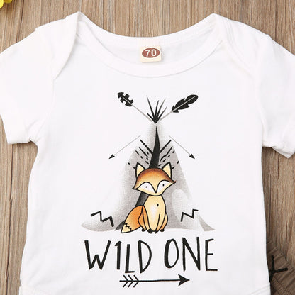 Baby Girls / Boys “Wild One” Bodysuit & Trousers Set (Age 3M-18M)