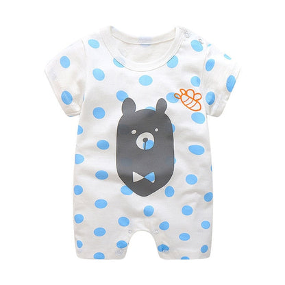 Baby Girls / Boys Romper (Age 3m-18m) White Blue