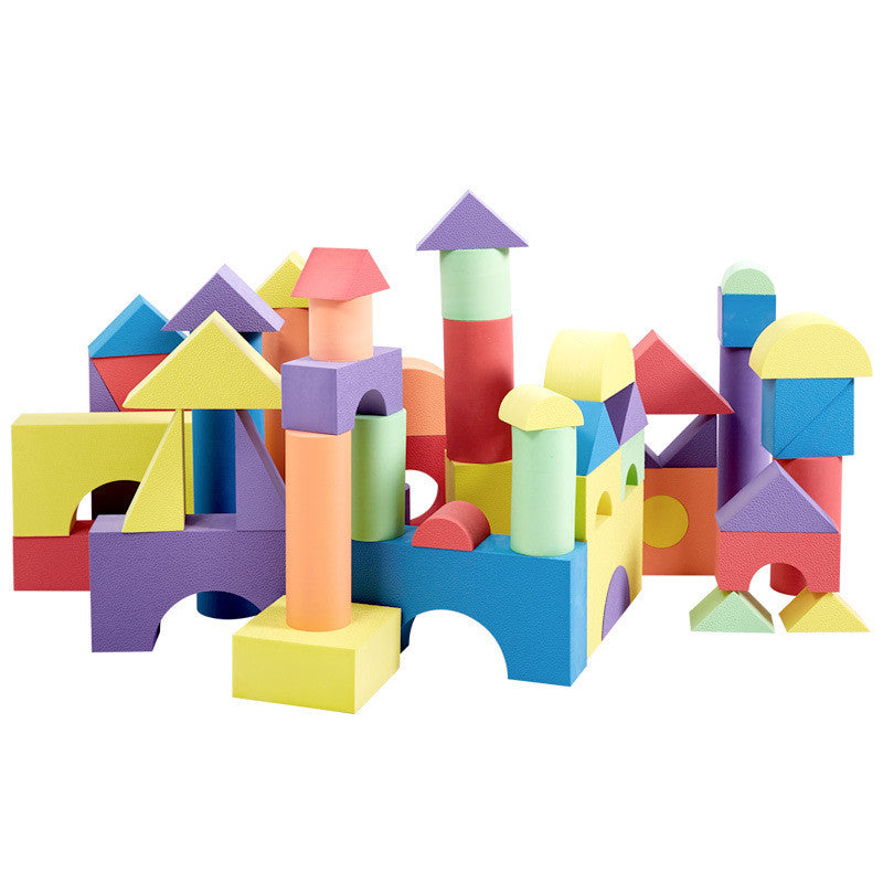 Kids Toy Foam Toy Building Blocks - 50 Packs Multi