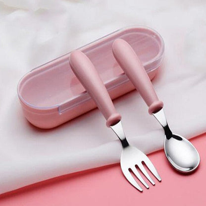 Baby Feeding Utensils Pink Type 1