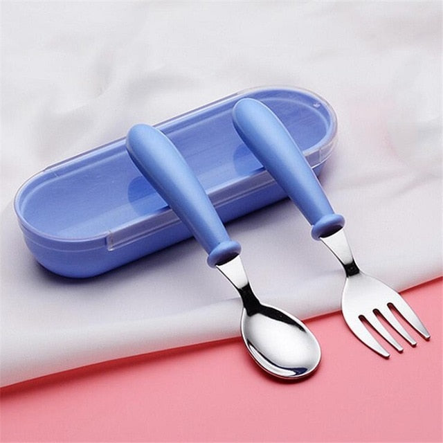 Baby Feeding Utensils Blue Type 1