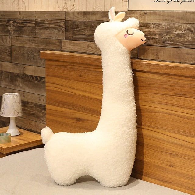 Large Plush Lama Stuffed Pillow Toy 75 - 130cm White