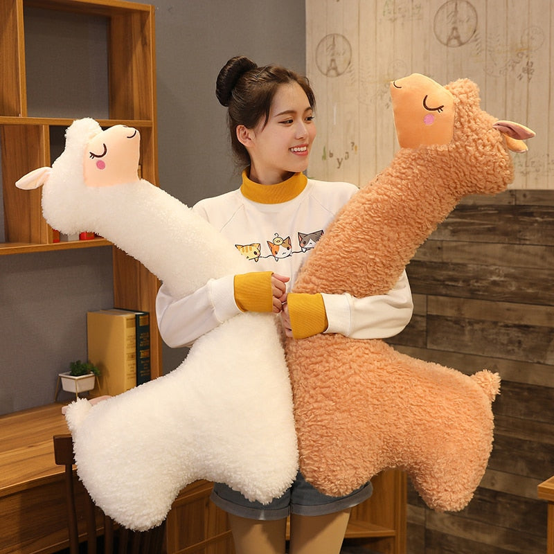 Large Plush Lama Stuffed Pillow Toy 75 - 130cm