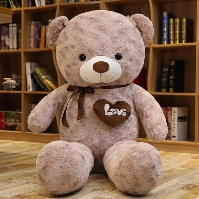 Large Plush â€˜Loveâ€™ Teddy Bear Gift Stuffed Toy 60cm - 100cm Gray