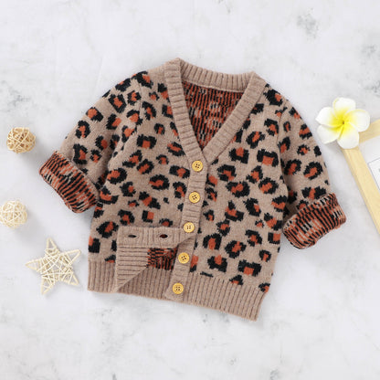 Baby Brown Leopard Print Cardigan (Age 6M-24M)