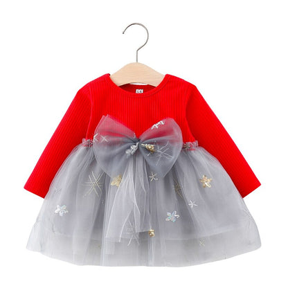 Baby Girls Long Sleeve Tulle Dress (Age 6-24m)