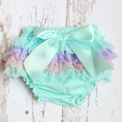 Baby Girls Ruffle Bloomers (Age 3m-24m) Sky Blue