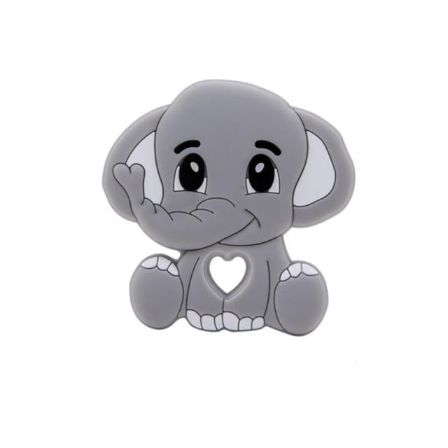 Baby Teething Silicone Teether BFA FREE gray elephant