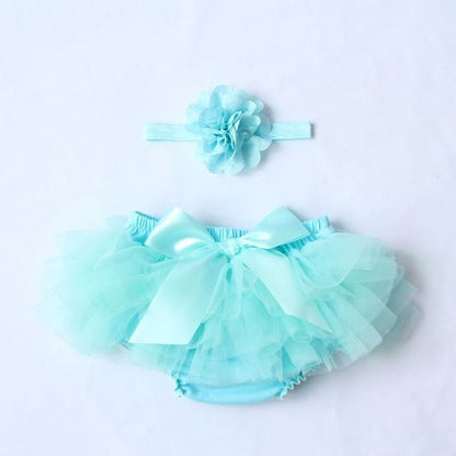 Baby Girls Ruffle Tutu Bloomers (Age 3m-24m) Sky Blue