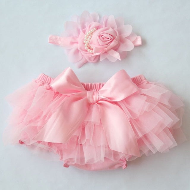 Baby Girls Ruffle Tutu Bloomers (Age 3m-24m) Pink