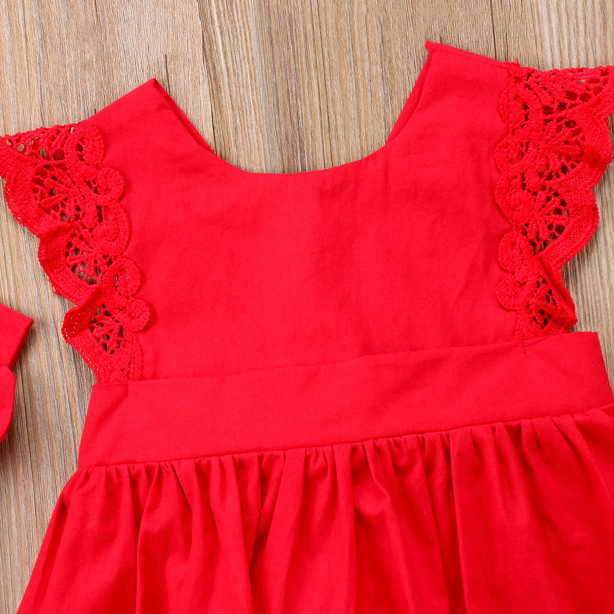 Baby Girls Red Romper Dress (Age 6-24m)