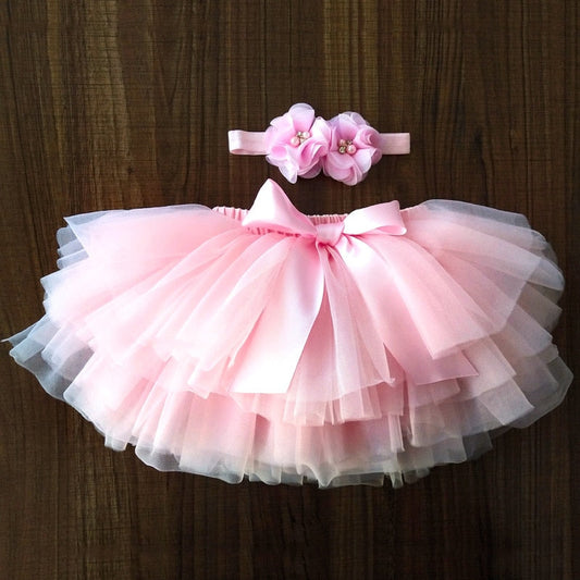 Baby Girls Tulle Bloomers & Headband (Age 3m-3yrs)