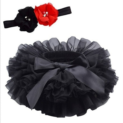 Baby Girls Tulle Bloomers & Headband (Age 3m-3yrs) Black