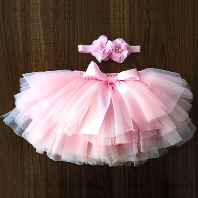 Baby Girls Tulle Bloomers & Headband (Age 3m-3yrs) Pink