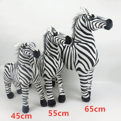 Large Standing Zebra Stuffed Plush Toy 30 - 54cm