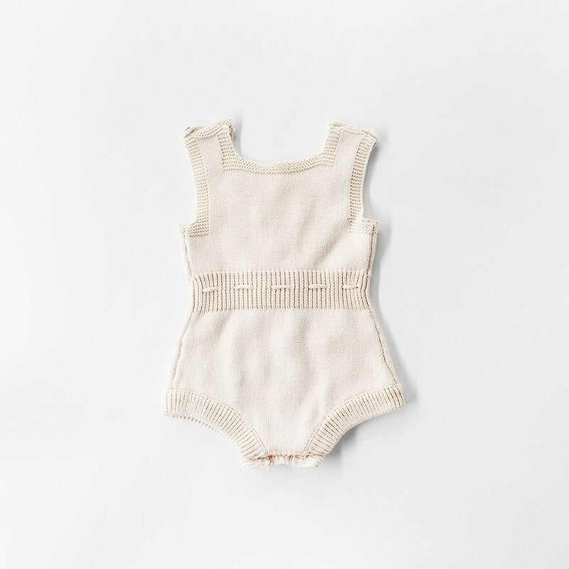 Baby Knitted Pom Pom Romper (Age Newborn - 24M)