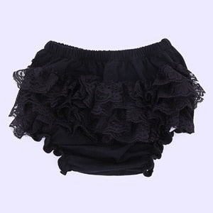 Baby Lace Ruffle Bloomers (Age Newborn-24m) Black