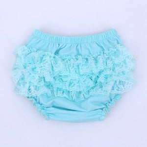 Baby Lace Ruffle Bloomers (Age Newborn-24m) Sky Blue