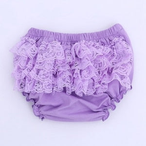 Baby Lace Ruffle Bloomers (Age Newborn-24m) Lavender