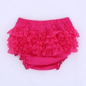 Baby Lace Ruffle Bloomers (Age Newborn-24m) Hot Pink