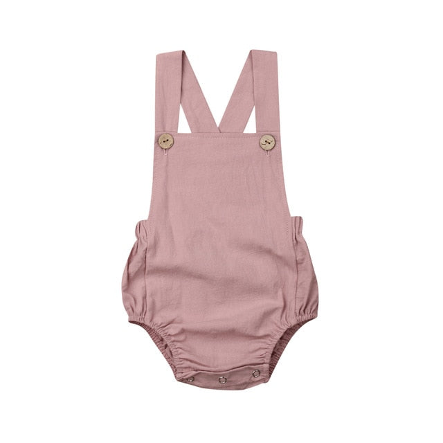 Baby Girls/ Boys Ribbed Bodysuit Romper (Age 3M-3YRS) Light Pink