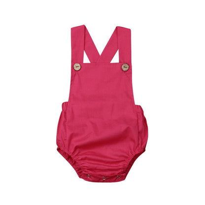 Baby Girls/ Boys Ribbed Bodysuit Romper (Age 3M-3YRS) Rose Red