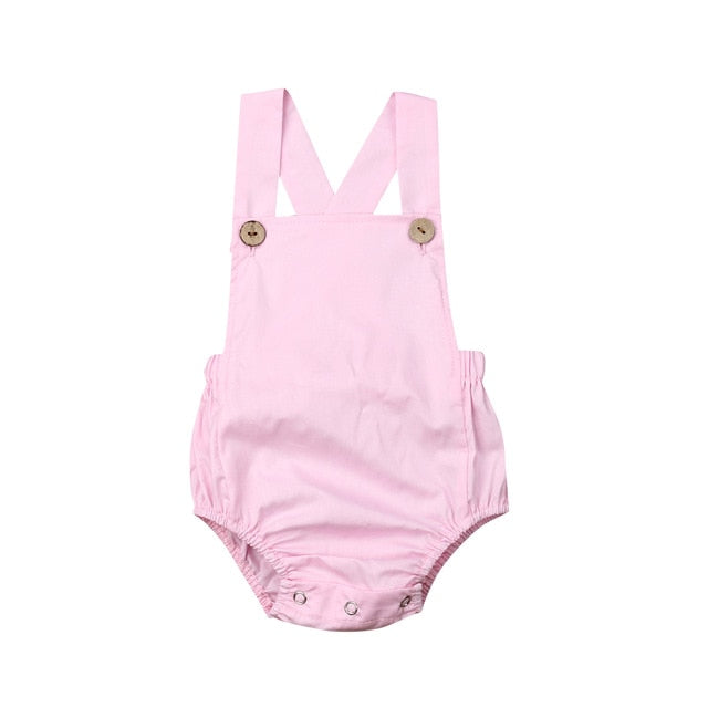 Baby Girls/ Boys Ribbed Bodysuit Romper (Age 3M-3YRS) Pink