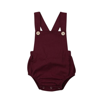 Baby Girls/ Boys Ribbed Bodysuit Romper (Age 3M-3YRS) Burgundy