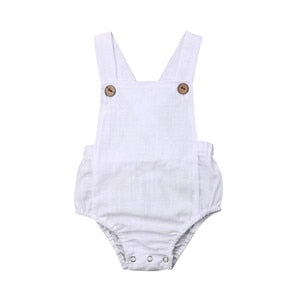 Baby Girls/ Boys Ribbed Bodysuit Romper (Age 3M-3YRS) White