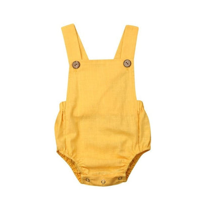 Baby Girls/ Boys Ribbed Bodysuit Romper (Age 3M-3YRS) Yellow