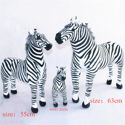 Large Standing Zebra Stuffed Plush Toy 30 - 54cm