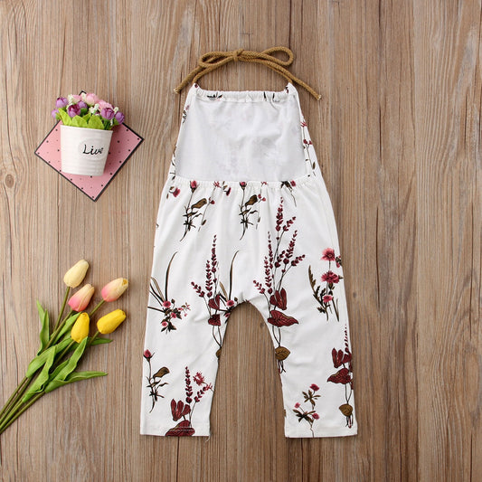 Girls Floral Print Jumpsuit (Age 12M-5YRS)