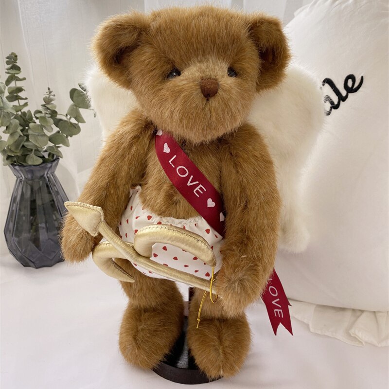 Cupid Love Jointed Teddy Bear - 35CM