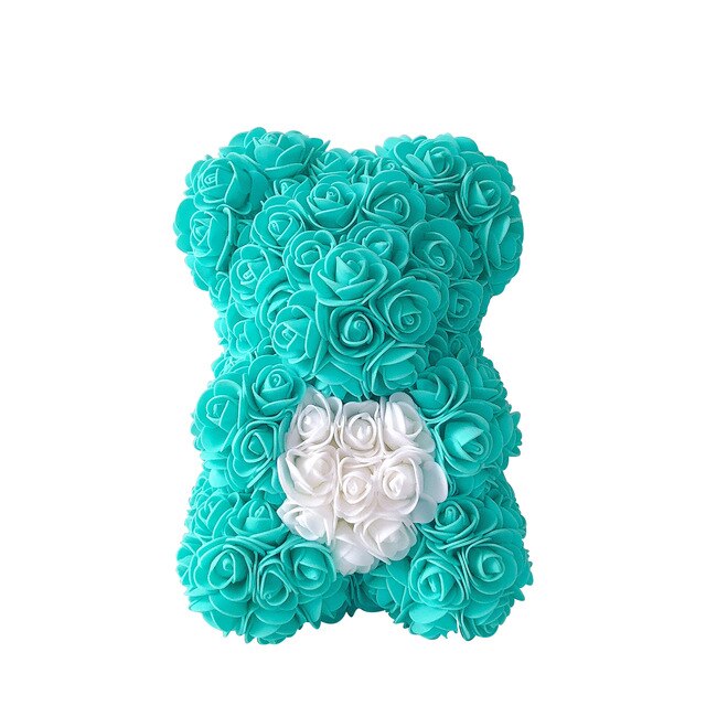 Artificial Teddy Bear Rose Flower Gift - 25CM Green