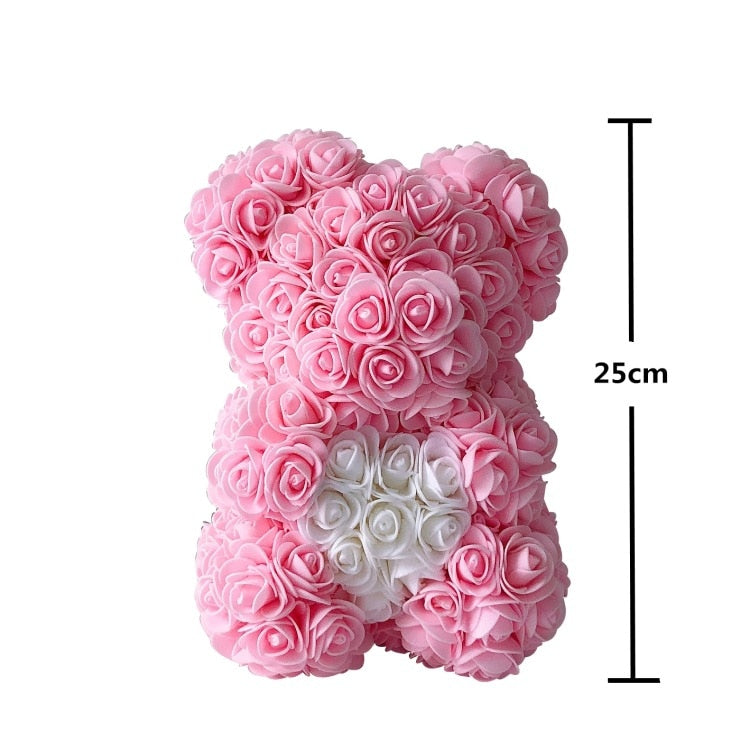 Artificial Teddy Bear Rose Flower Gift - 25CM