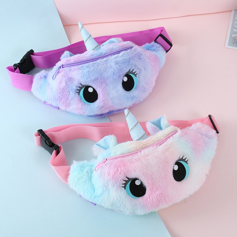 Kids Plush Unicorn Bum Bag