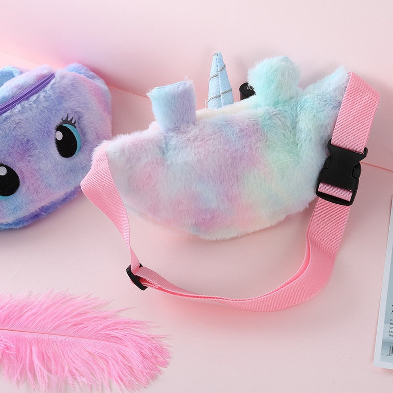 Kids Plush Unicorn Bum Bag