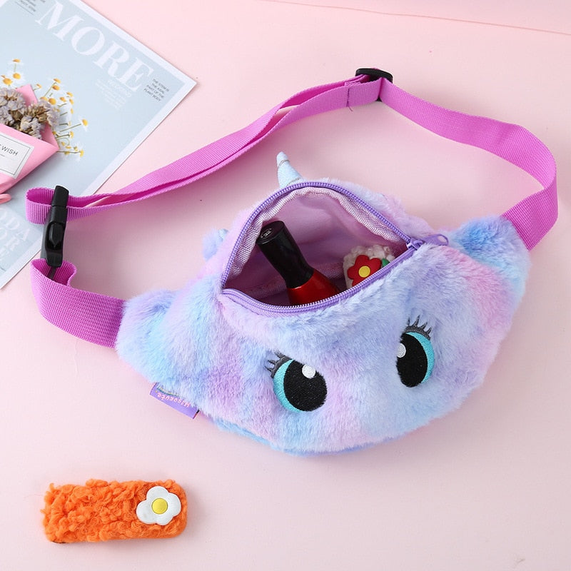 Kids Plush Unicorn Bum Bag