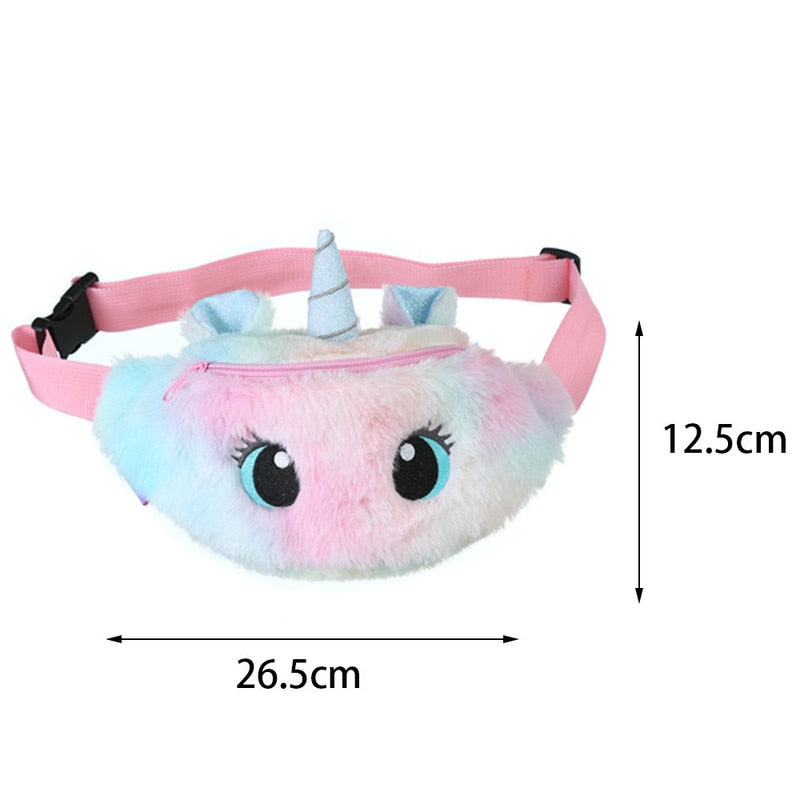 Kids Plush Unicorn Bum Bag