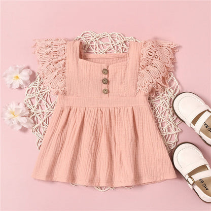 Baby Girls Ruffle Sleeve Dress (Age 3M-24M)