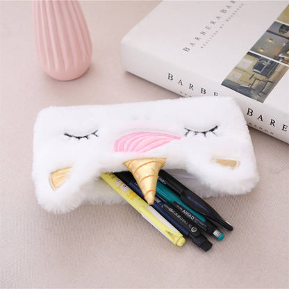 Kids Plush Unicorn Pencil Case