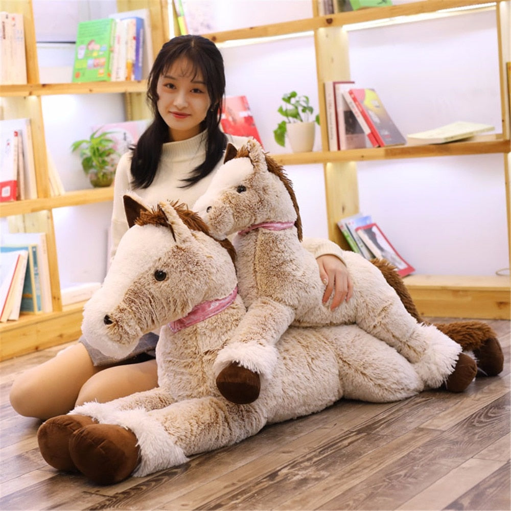 Large Plush Horse Stuffed Toy - 90-120cm