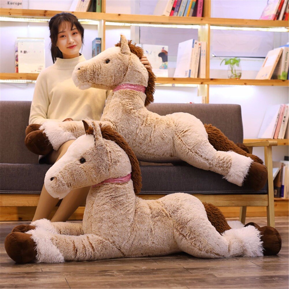 Large Plush Horse Stuffed Toy - 90-120cm