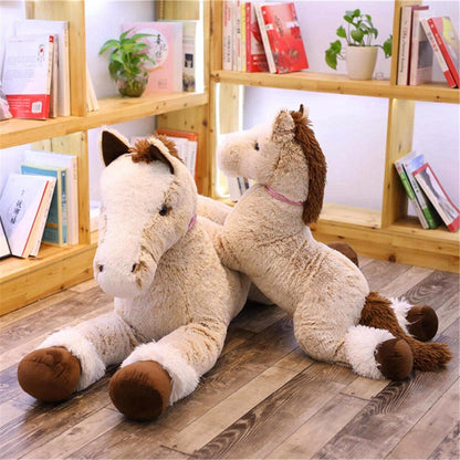 Large Plush Horse Stuffed Toy - 90-120cm Brown