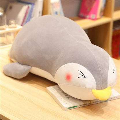 Large Plush Penguin Stuffed Toy - 60-100cm Gray