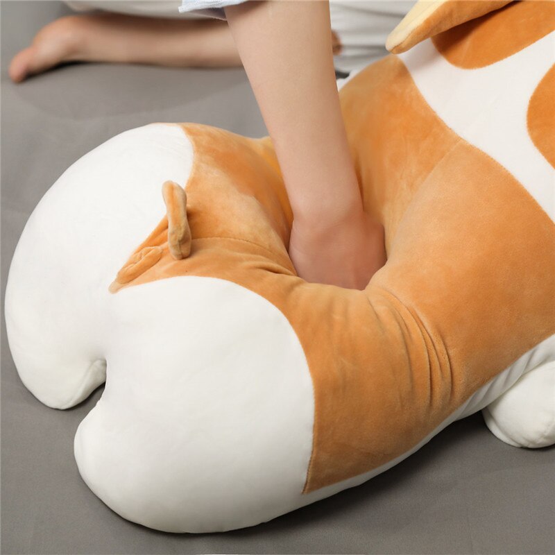 Large Plush Corgi Dog Stuffed Pillow Toy - 70-90cm