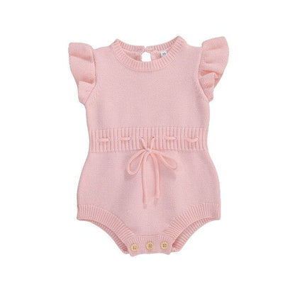 Baby Girls Knitted Romper (Age 12m-3yrs) Pink